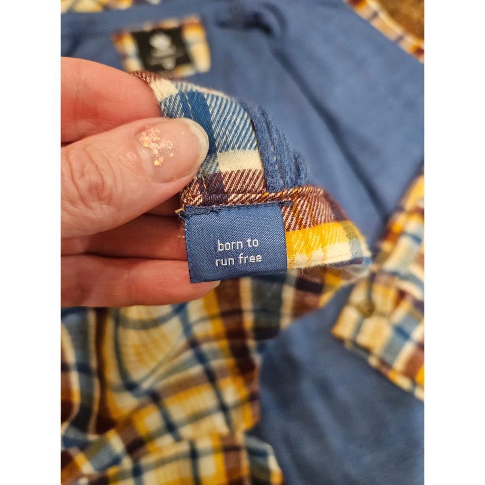 NWT Rabbit Women's High Country Flannel Lined Seedpearl Plaid Snap Shirt Size XS - Picture 7 of 8